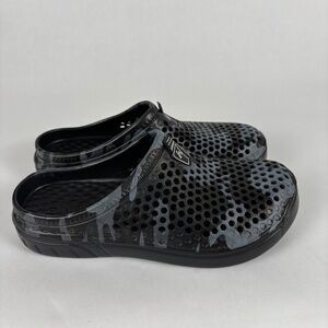 Amoji Camo Clogs Black/Gray Sizes 240.mm Woman 7 - Men 6